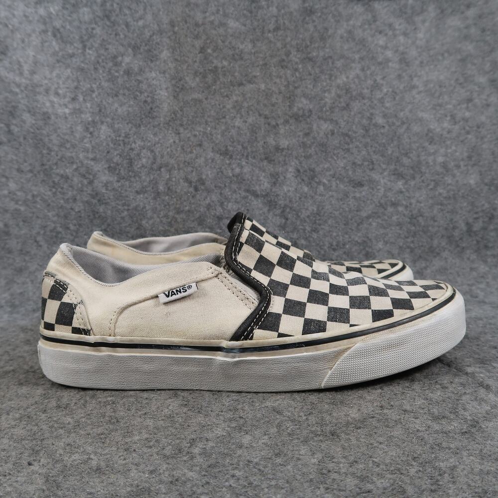 Nike Shoes Womens 6.5 Sneakers Asher Slip On Checkerboard Black White Casual Low